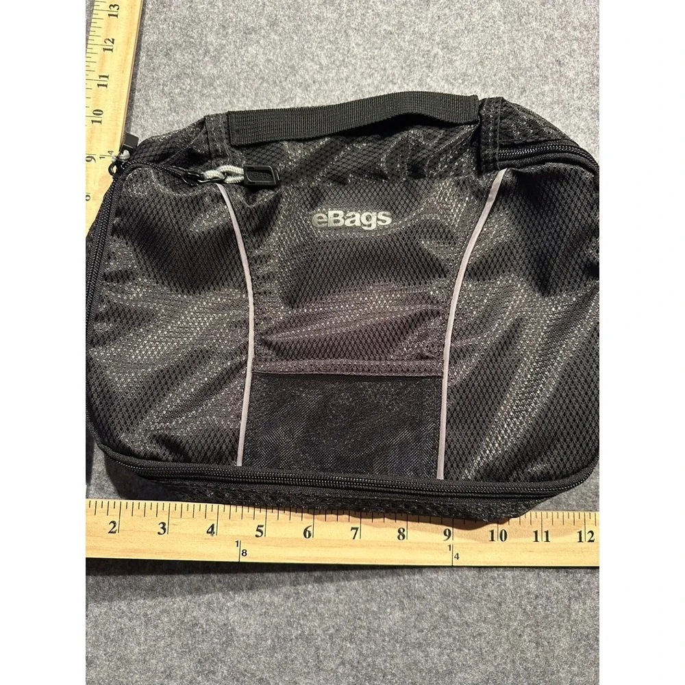 eBags Set of 3 Compression Packing Cubes Black Travel Organizer EB2063-M-BLK